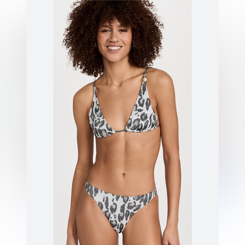 STELLA MCCARTNEY***Silver Animal Print Bikini Set***Small $525